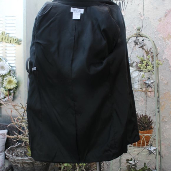 Vintage Versace Complice Black Double Breasted Blazer 1980's Sz 6 Wool Viscose - Picture 6 of 9